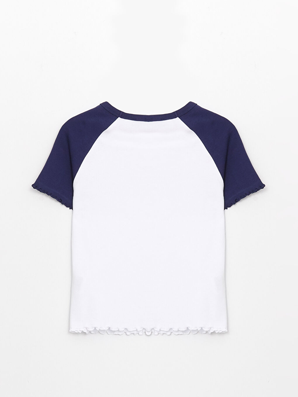 მრგვალი საყელო ნაბეჭდი მოკლე სახელო ქალებისთვის ქროფ ტოპი-6