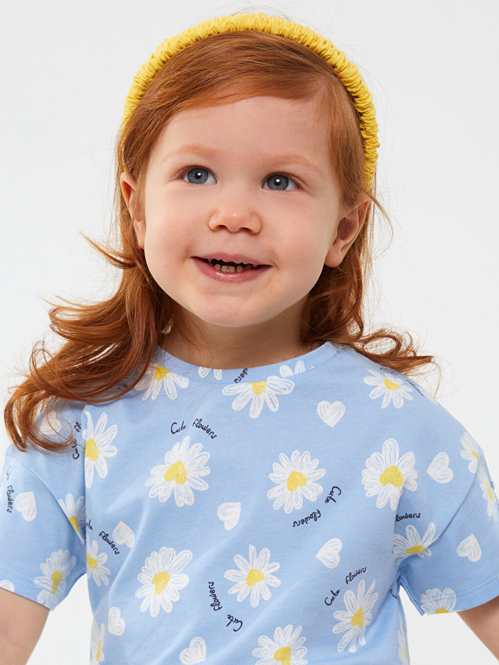 Crew Neck Short Sleeve Patterned Baby Girl T-Shirt-2