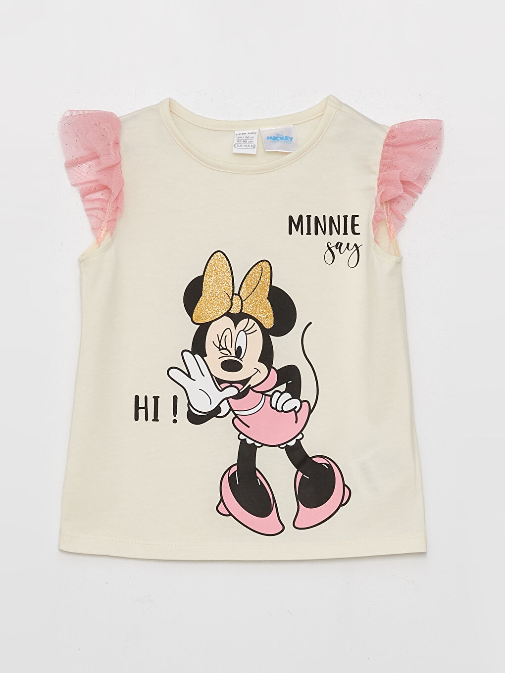 Crew Neck Minnie Mouse Printed Baby Girls' Tank Top
