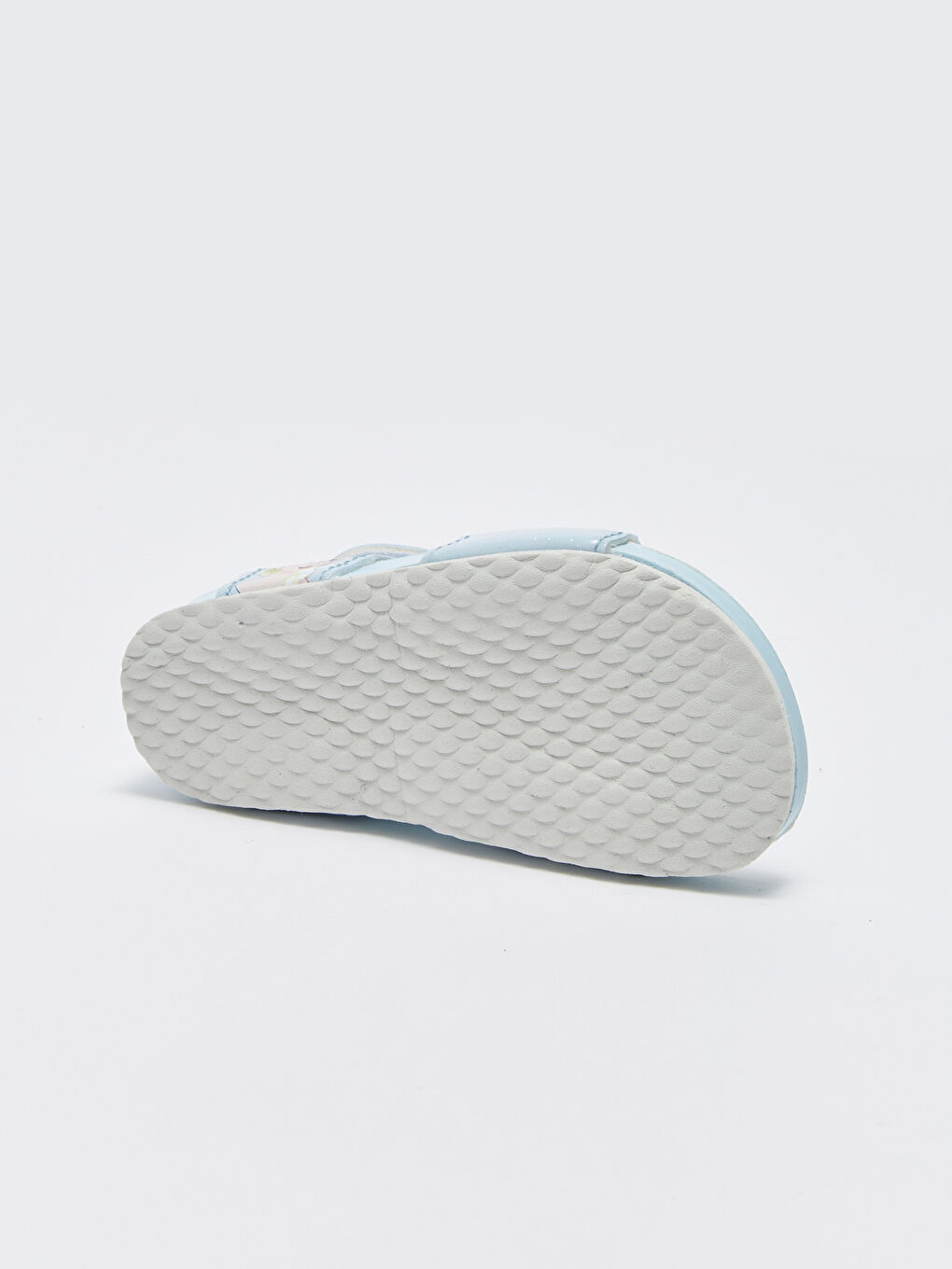 Mavi Frozen Baskılı Cırt Cırtlı Kız Bebek Sandalet-3