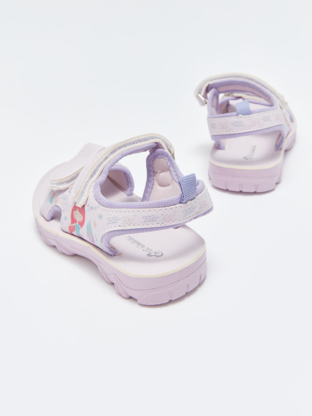 LCW STEPS Lila Baskılı Cırt Cırtlı Kız Bebek Sandalet - 4