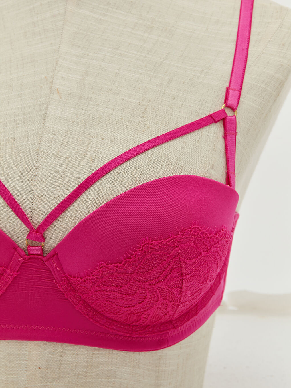 Underwire Half Padded Lace Fantasy Balconette Bra -S3GB10Z8-GZN