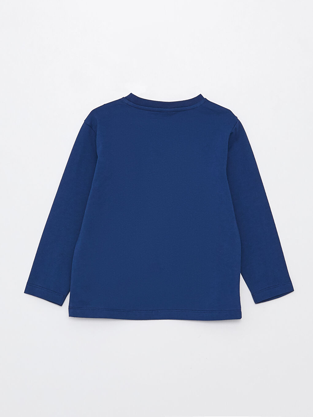 Lacivert Bisiklet Yaka Galaktik Tayfa Baskılı Uzun Kollu Erkek Çocuk Tişört-4