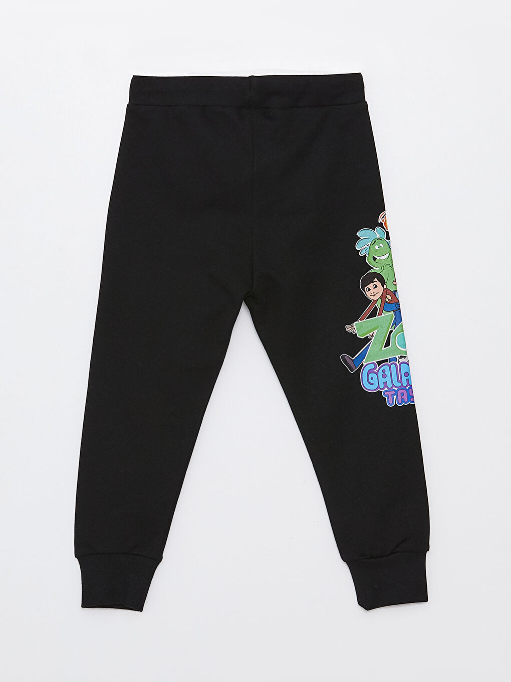 Siyah Beli Lastikli Galaktik Tayfa Baskılı Erkek Çocuk Jogger Eşofman Altı-3