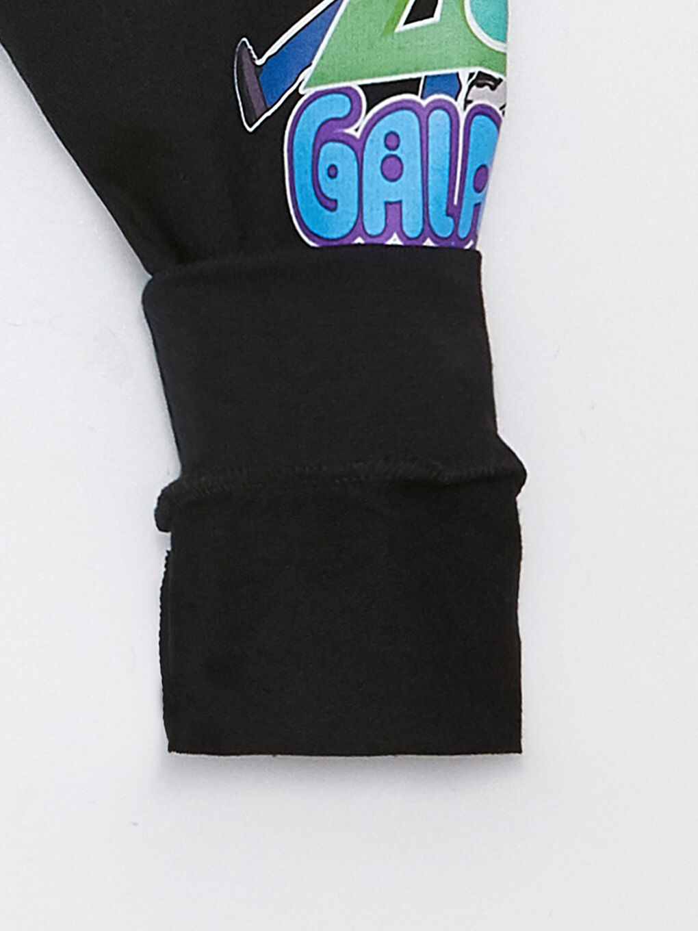 Siyah Beli Lastikli Galaktik Tayfa Baskılı Erkek Çocuk Jogger Eşofman Altı-4