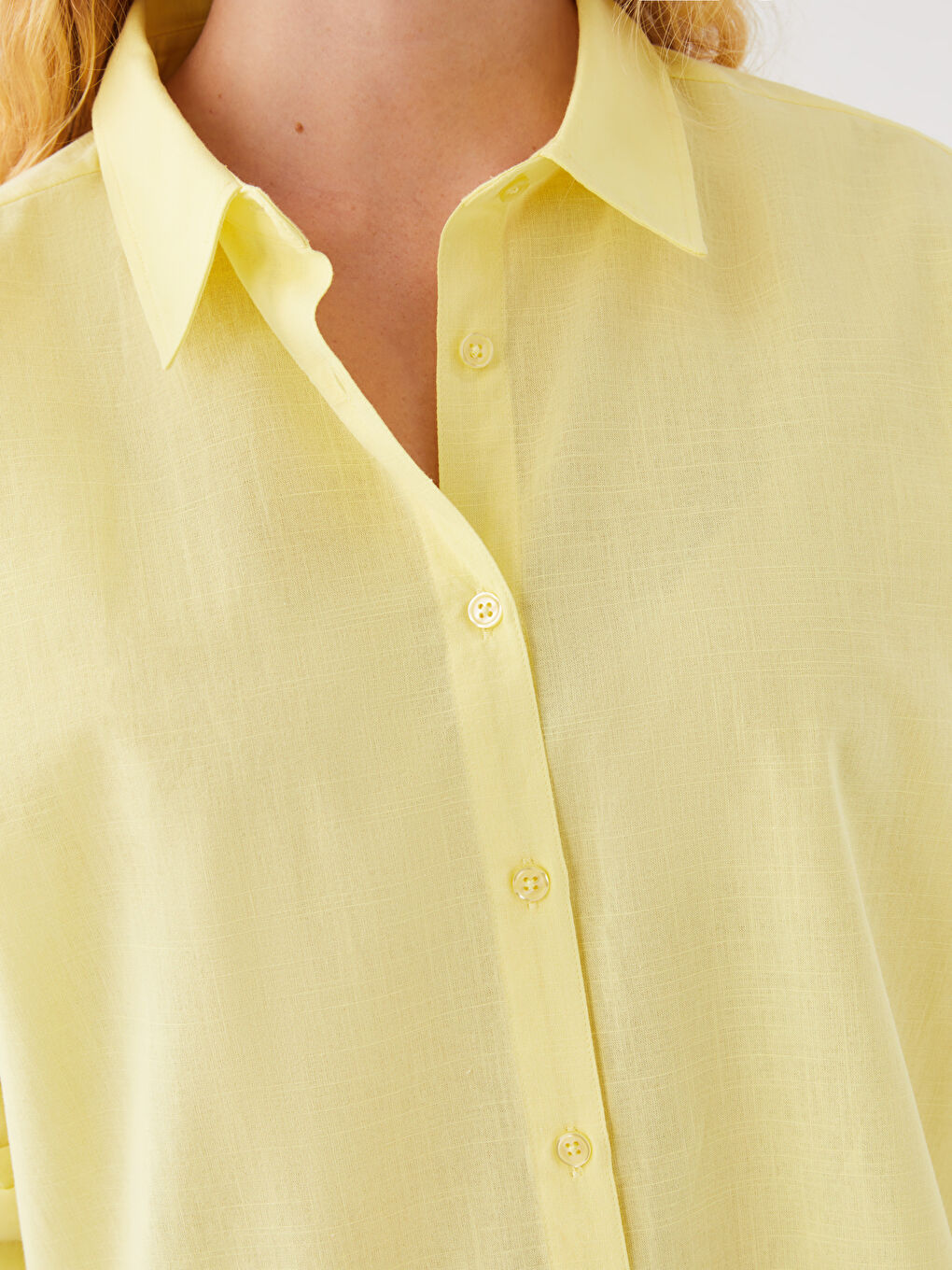 Cămașă Simplă cu Mânecă Lungă Supradimensionată pentru Femei-4