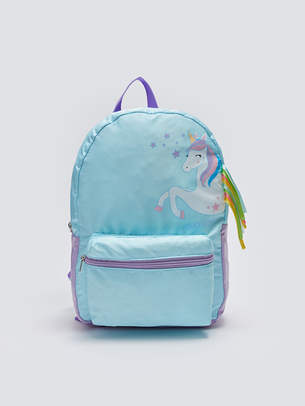 Mavi Baskılı Kız Çocuk Sırt Çantası