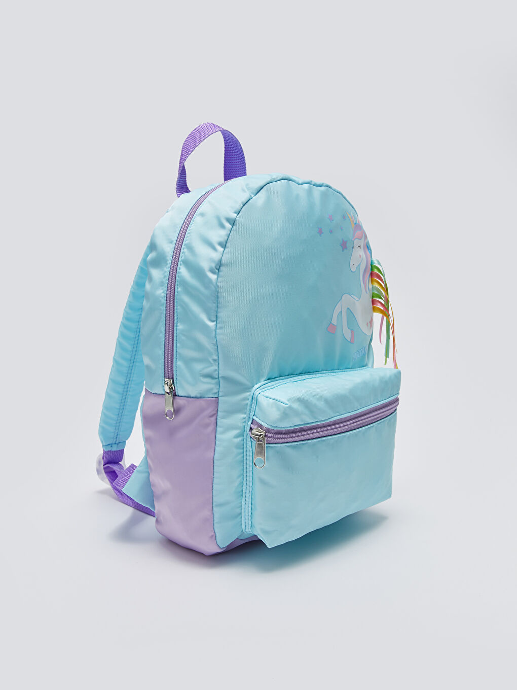 Mavi Baskılı Kız Çocuk Sırt Çantası-1