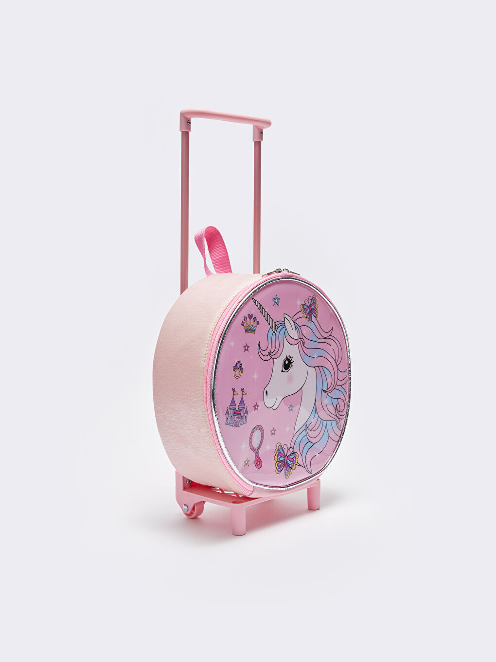 LCW ACCESSORIES Pembe Kız Çocuk Baskılı Çekçekli Çanta - 1