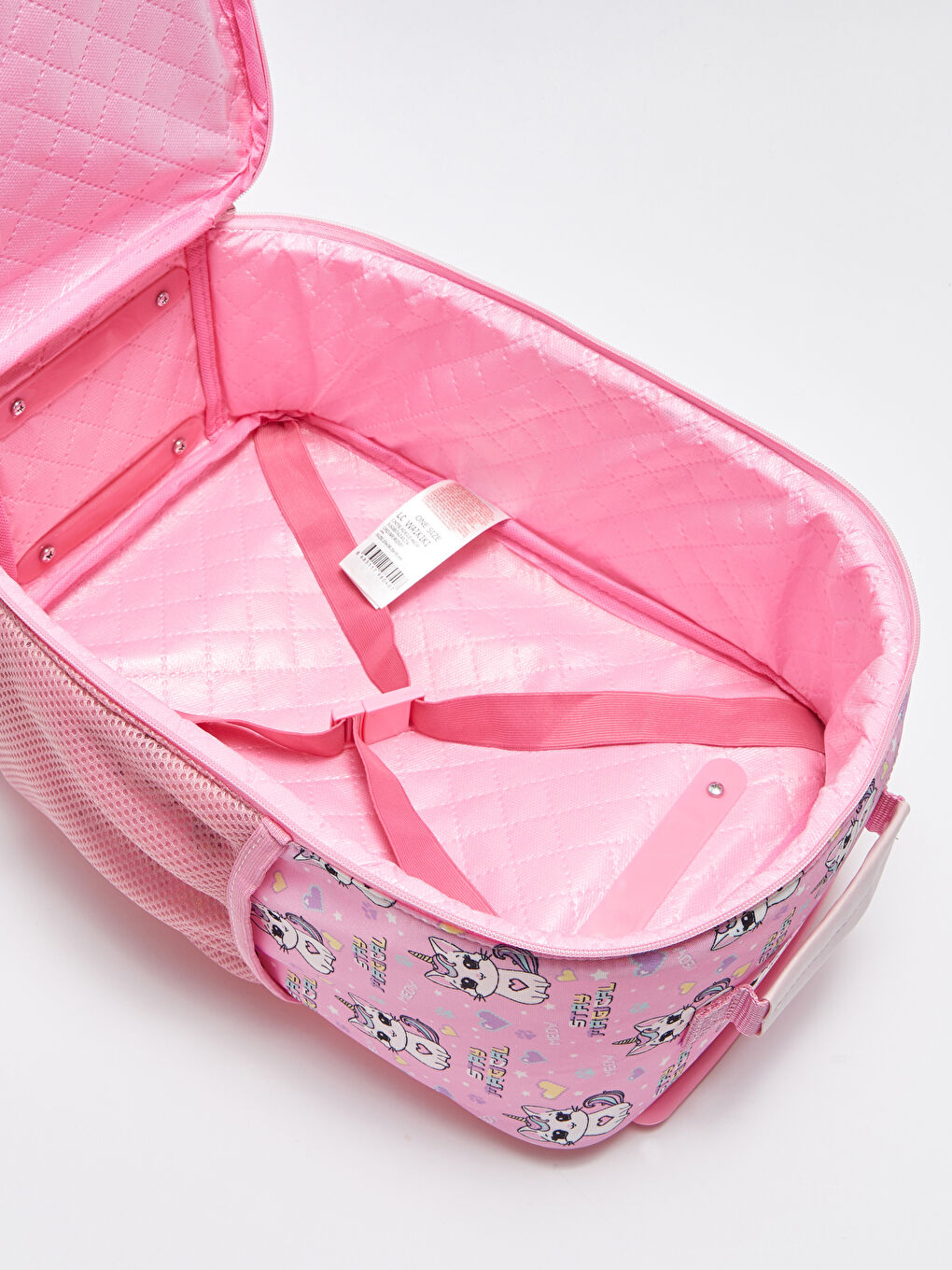 Pembe Baskılı Tekerlekli Kız Çocuk Çekçekli Çanta-3