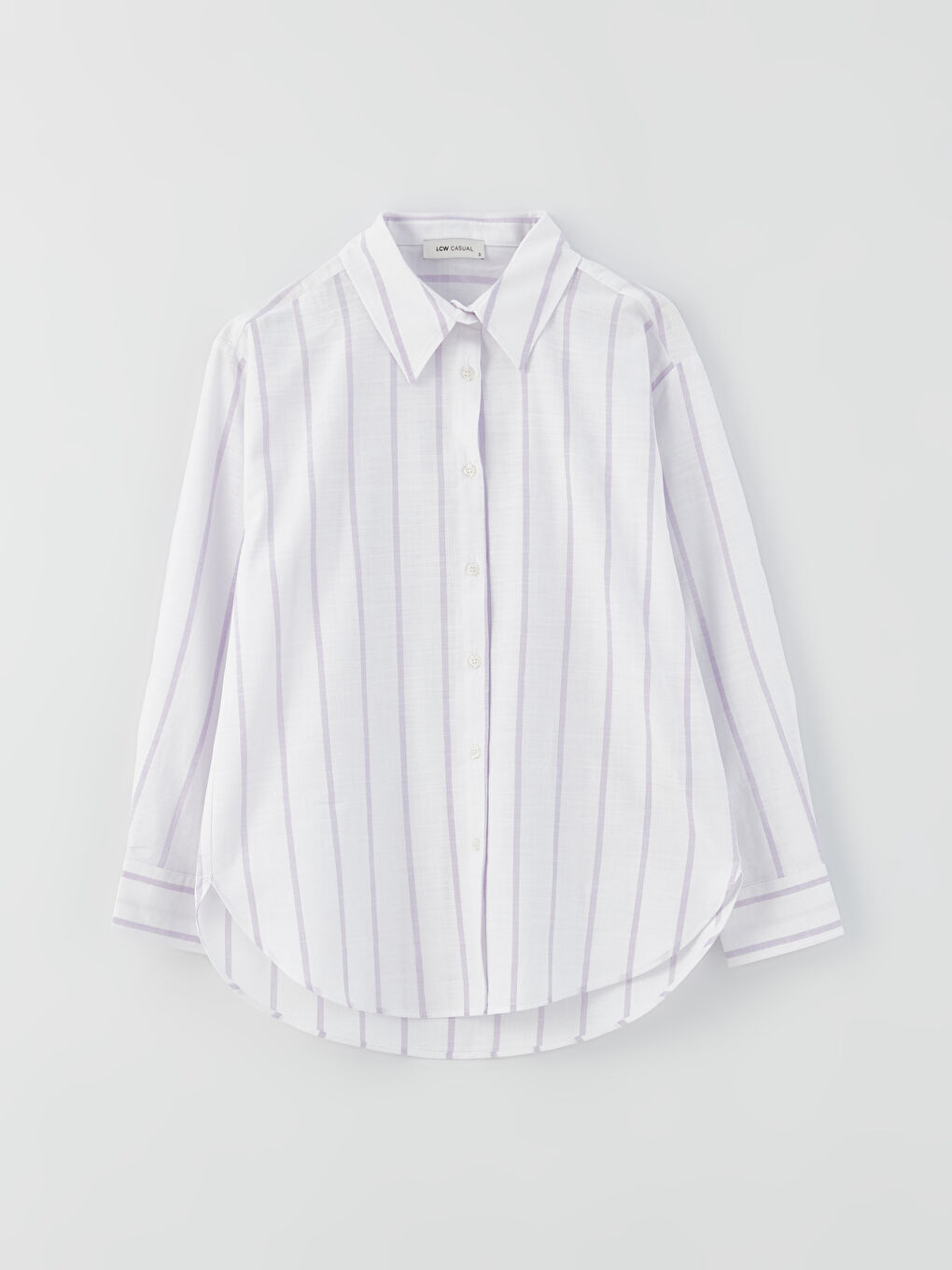 Striped Long Sleeve Oversize Women's Shirt-5