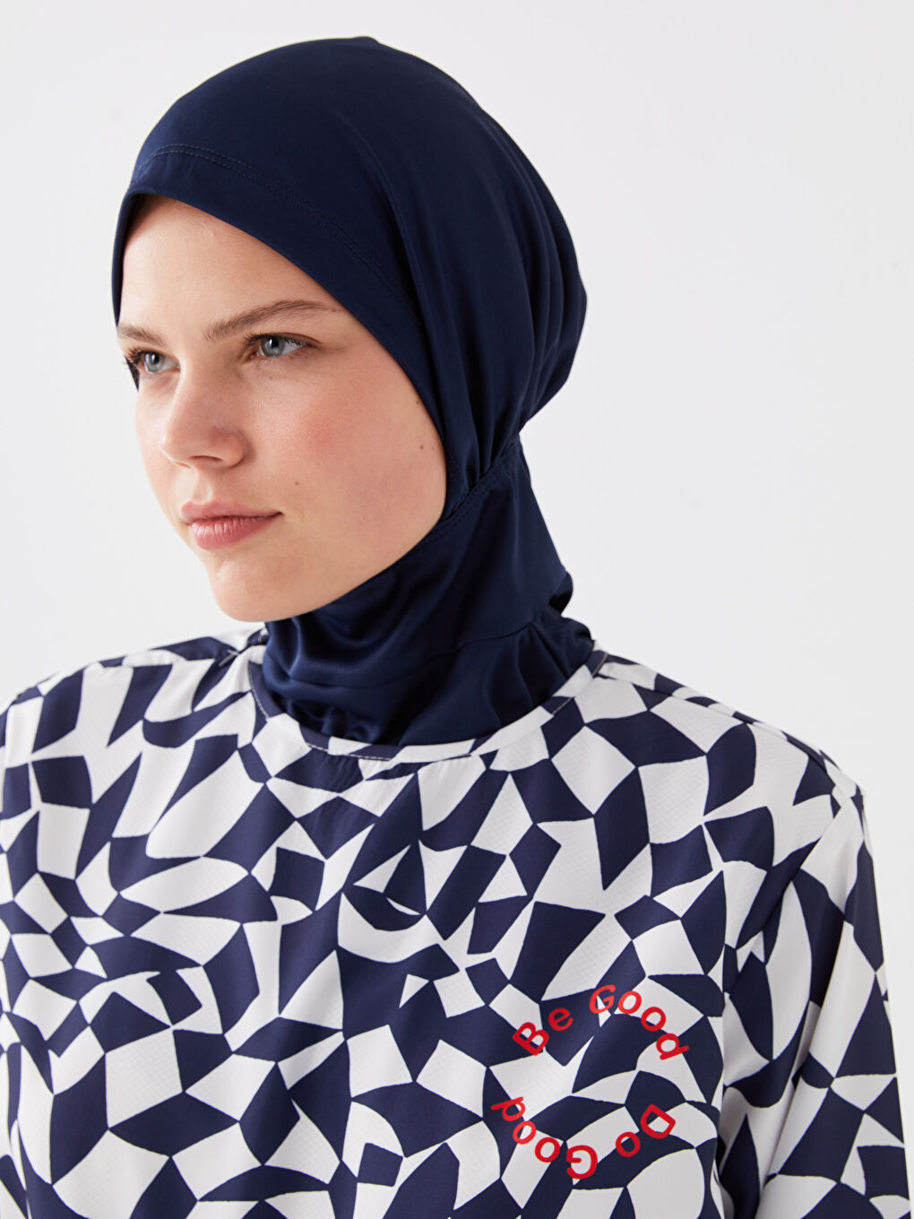 Crew Neck Patterned Long Sleeve Women Hijab Swimsuit Set -S3GC10Z8-LQQ