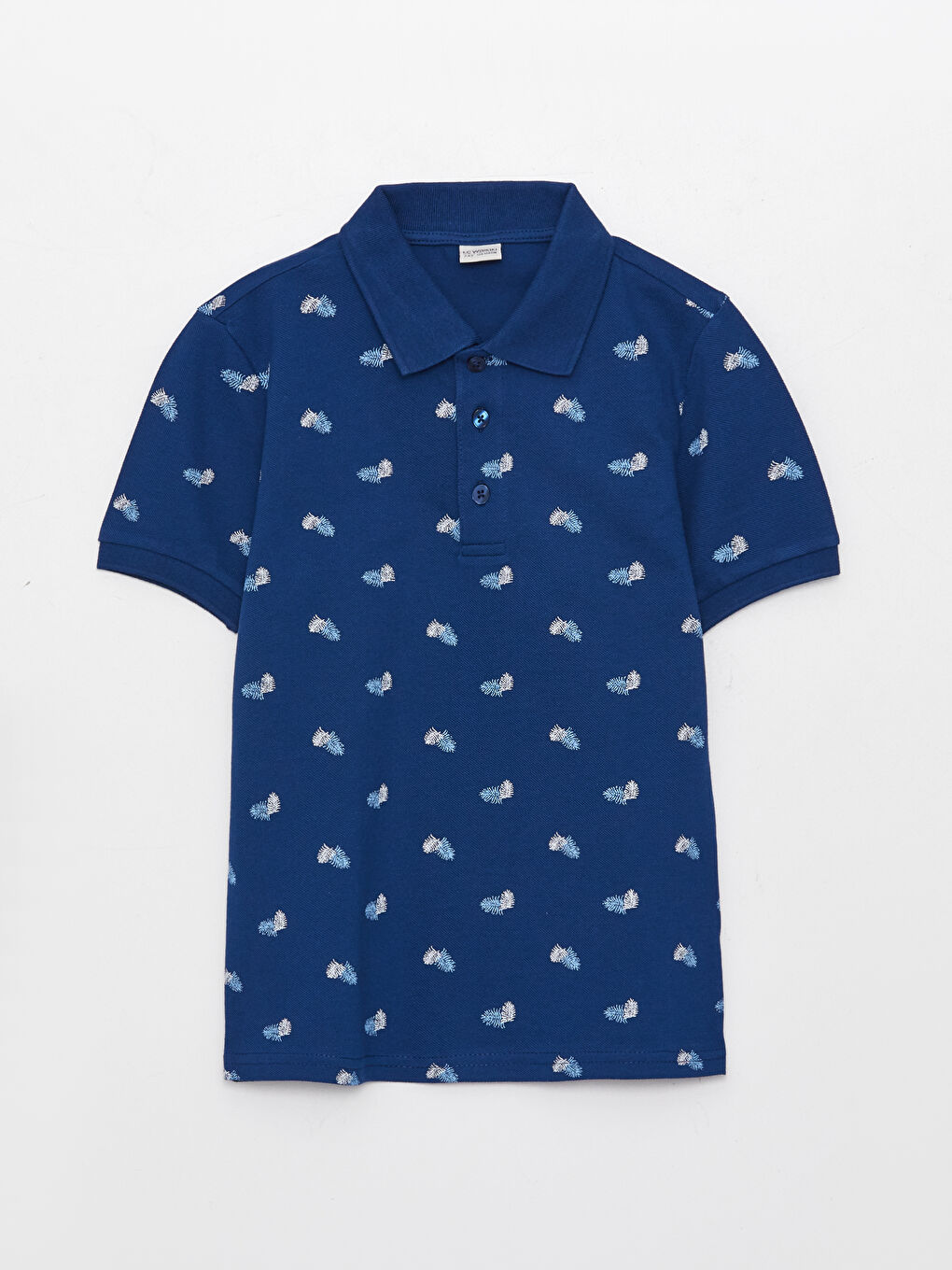 Polo Neck Patterned Short Sleeve Boys' T-Shirt