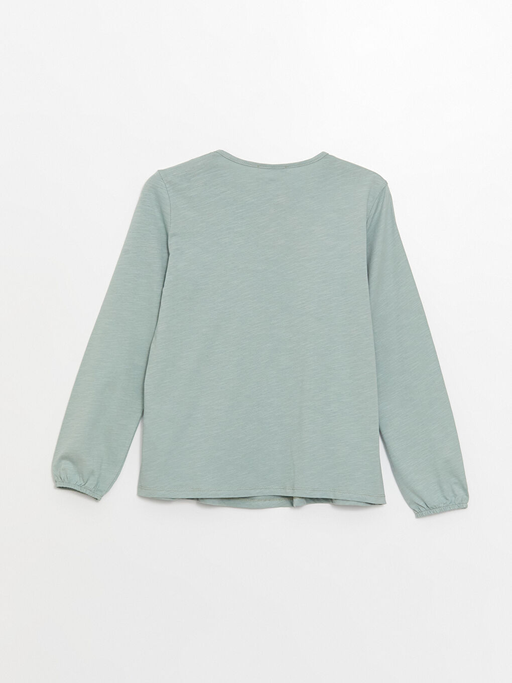 Yeşil Bağlamalı Yaka Nakışlı Uzun Kollu Kadın Bluz-6