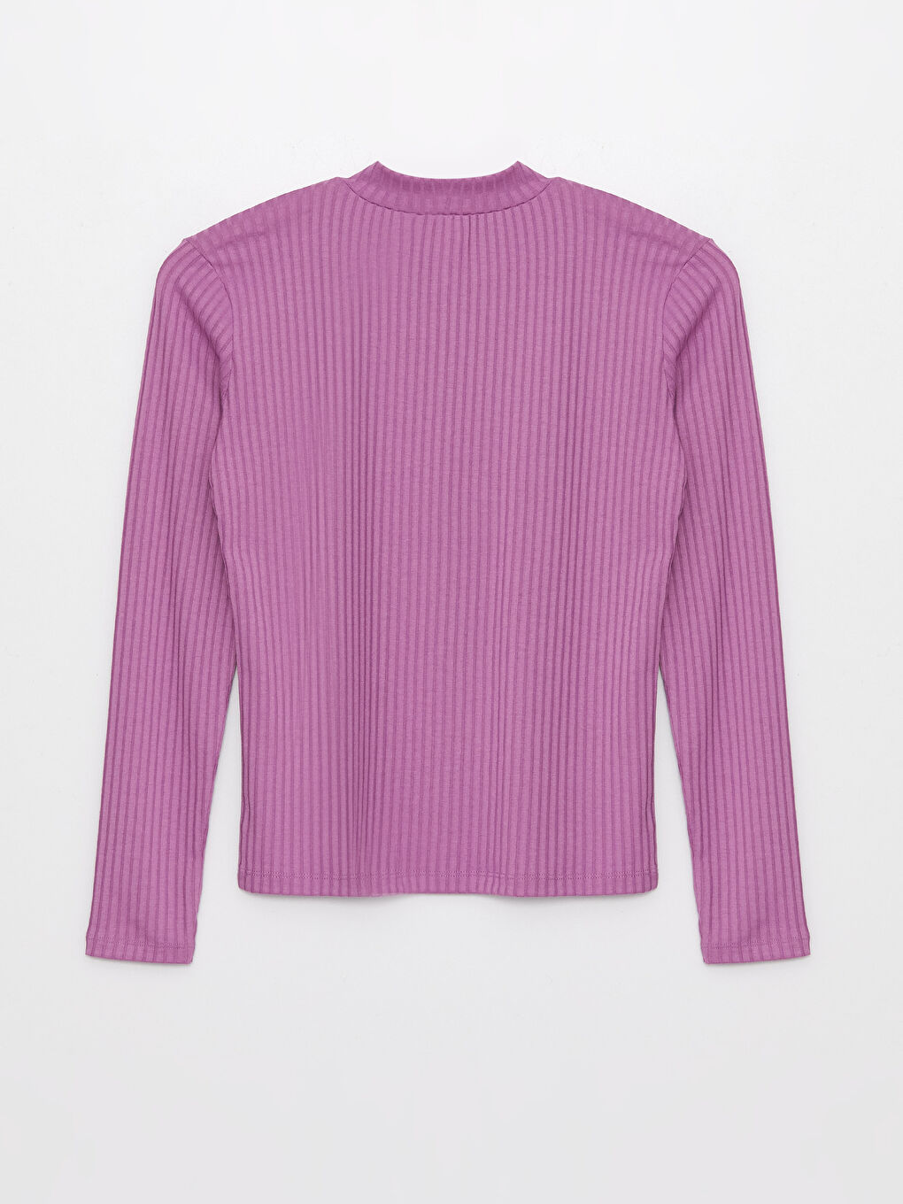 LCW Modest Funnel Neck Plain Long Sleeve Women's T-Shirt -S3GC20Z8-GVD