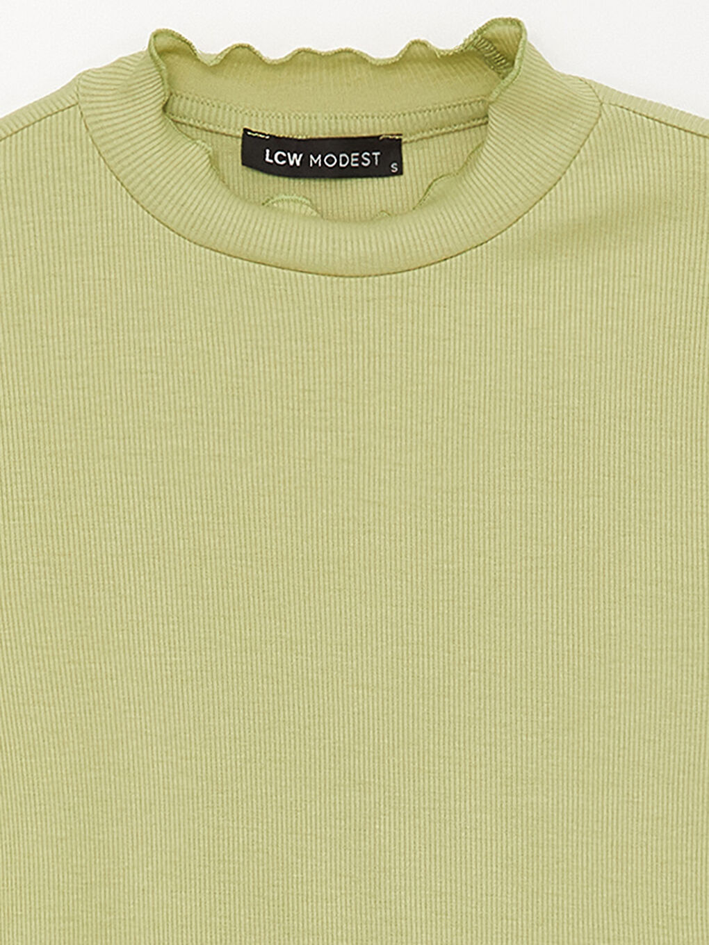 Funnel Neck Plain Long Sleeve Women's T-Shirt-7