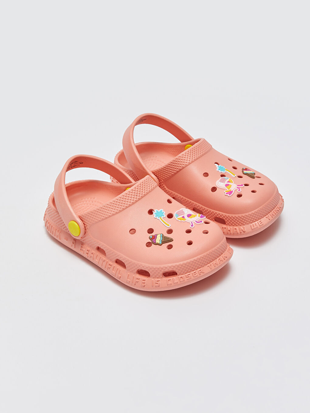 Turuncu Patch Detaylı Kız Bebek Plaj Sandaleti