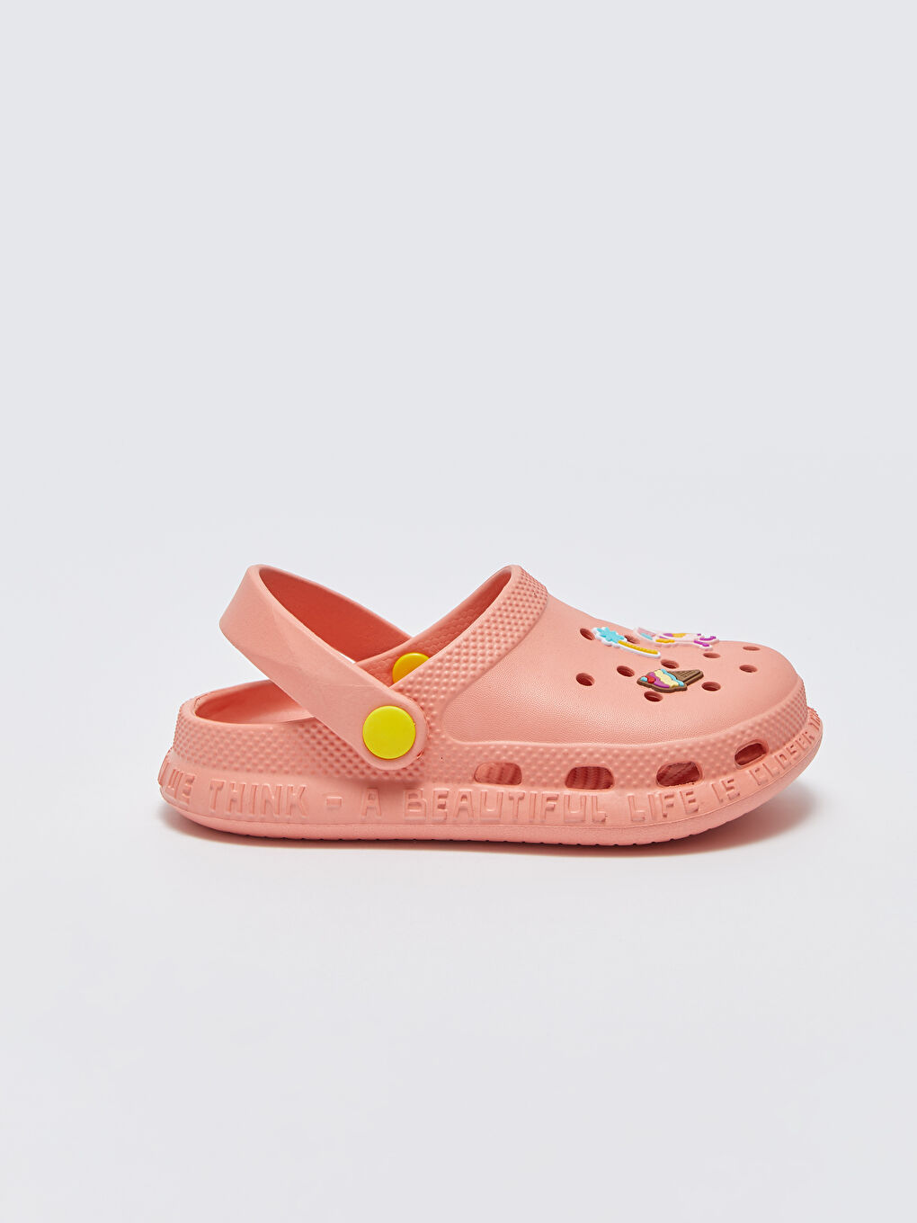 Turuncu Patch Detaylı Kız Bebek Plaj Sandaleti-1