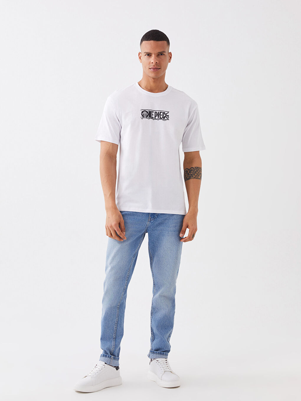 Crew Neck Short Sleeve One Piece Printed Jersey Men's T-Shirt-2