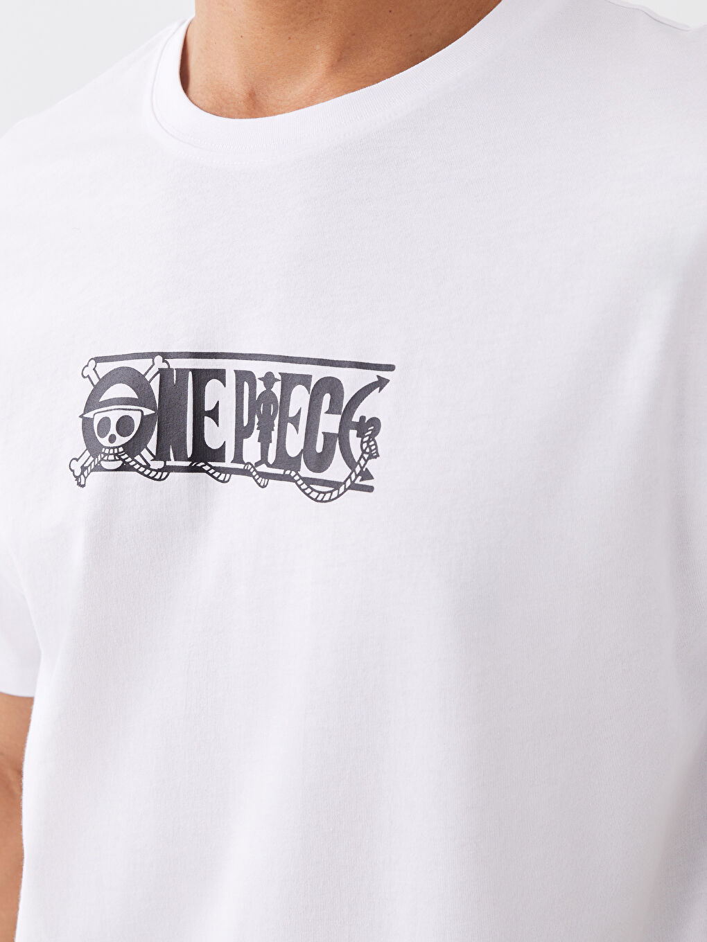 Crew Neck Short Sleeve One Piece Printed Jersey Men's T-Shirt-3