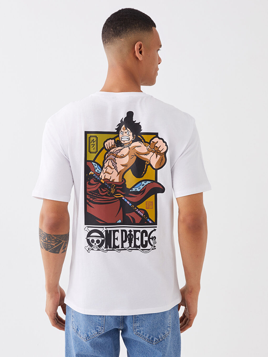 Crew Neck Short Sleeve One Piece Printed Jersey Men's T-Shirt-4