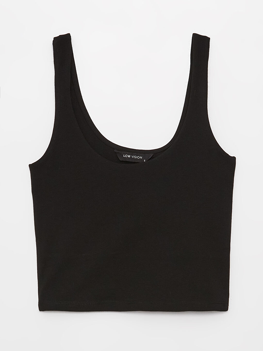 Women's U-Neck Strap Straight Crop-5