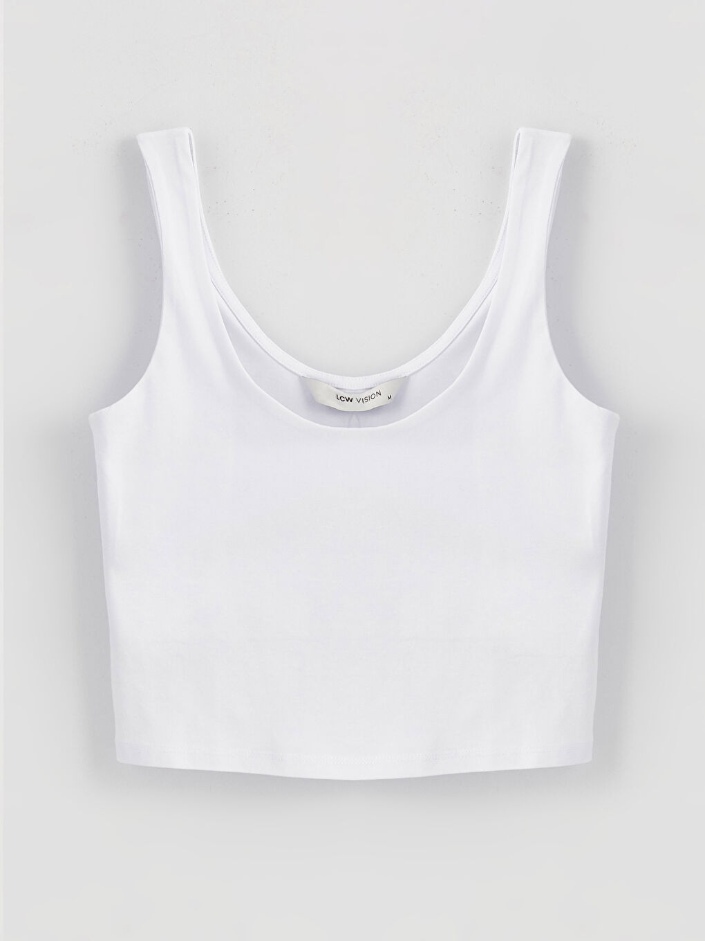 Women's U-Neck Strap Straight Crop-5