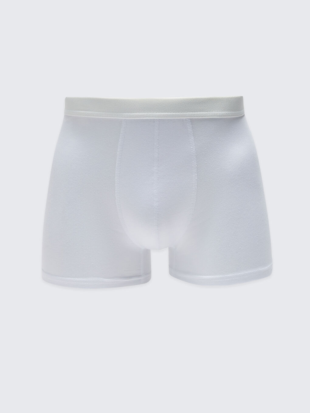 Beyaz Standart Kalıp Pamuklu Esnek Erkek Boxer 3'lü-3