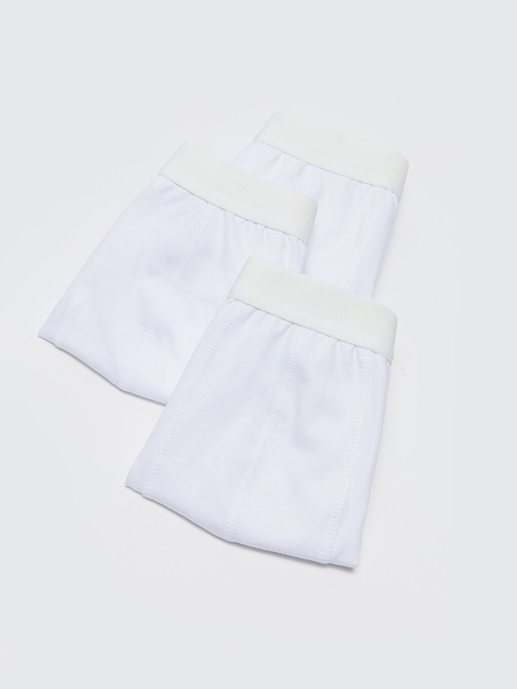 Beyaz Standart Kalıp Pamuklu Esnek Erkek Boxer 3'lü-4