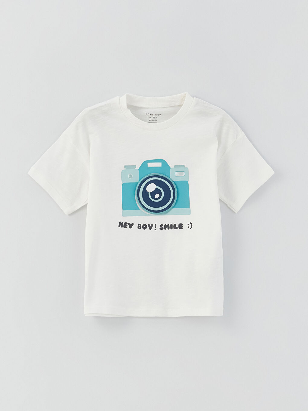 طقم تيشيرت بأكمام قصيرة مطبوع وشورت ركوب دراجات للأولاد الرضع - قطعتين-1