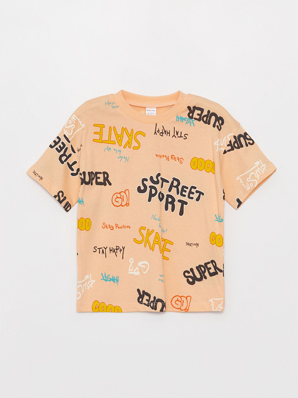 Mercan Bisiklet Yaka Kısa Kollu Baskılı Erkek Bebek Tişört ve Eşofman Alt 2'li Takım-1