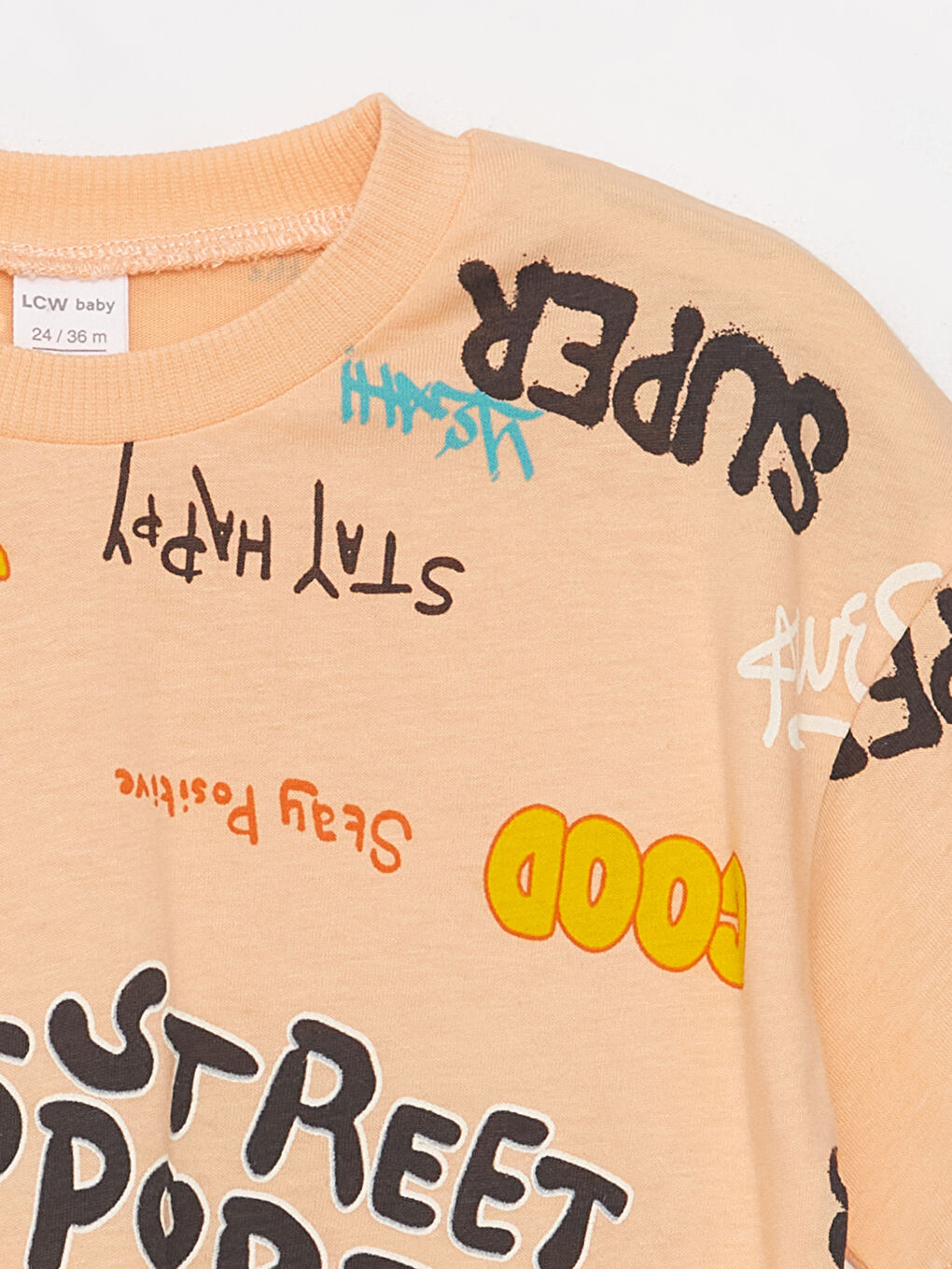 Mercan Bisiklet Yaka Kısa Kollu Baskılı Erkek Bebek Tişört ve Eşofman Alt 2'li Takım-2