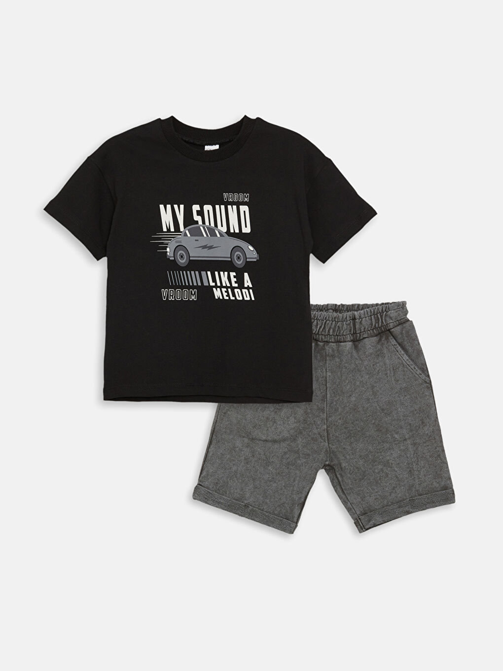 Cycling Short Short Sleeve Printed Baby Boy T-Shirt and Shorts 2-Piece Set -S3GC71Z1-CVL