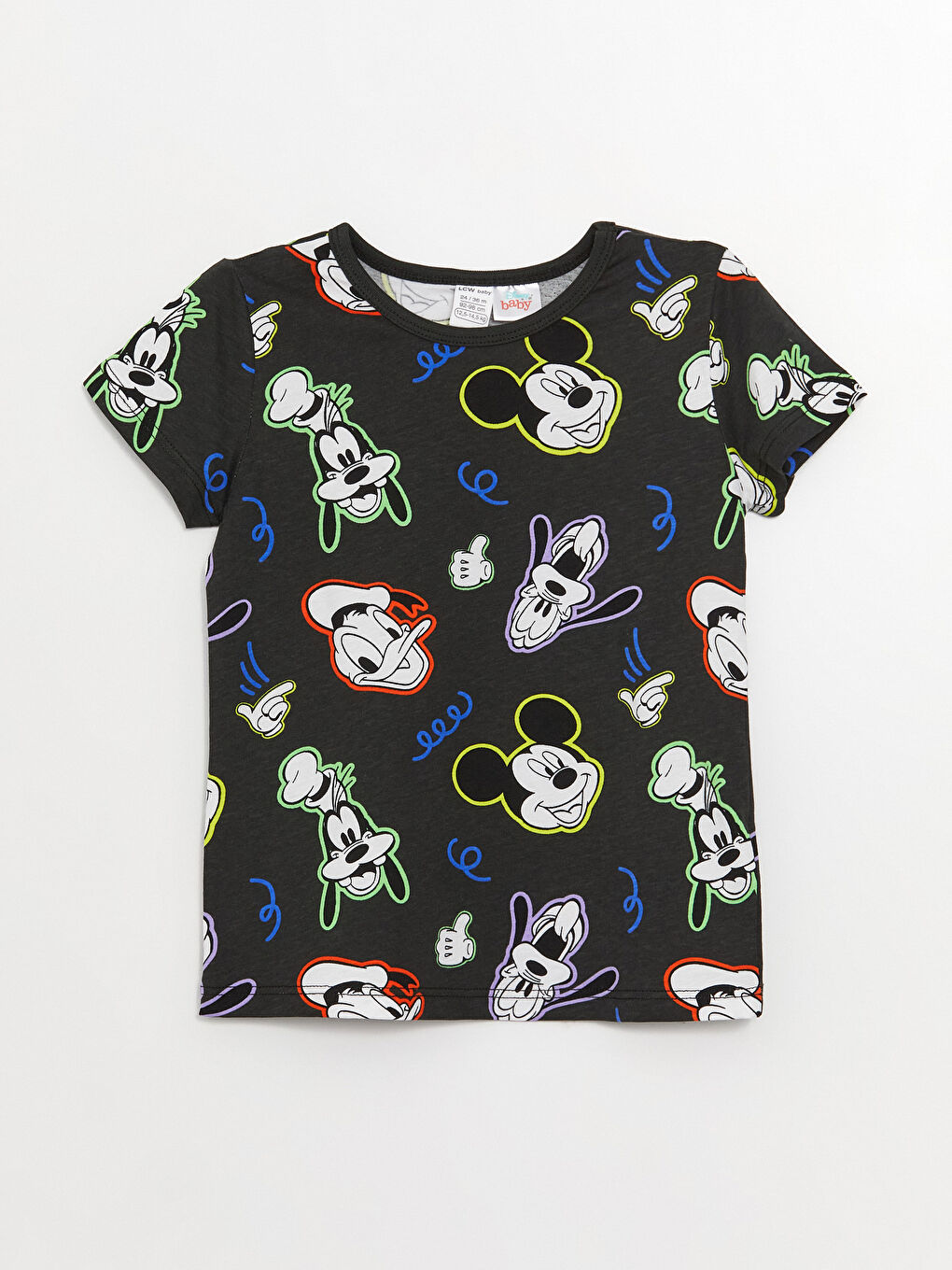 طقم بيجامة أولاد رضع مطبوع ديزني بياقة دائرية-1