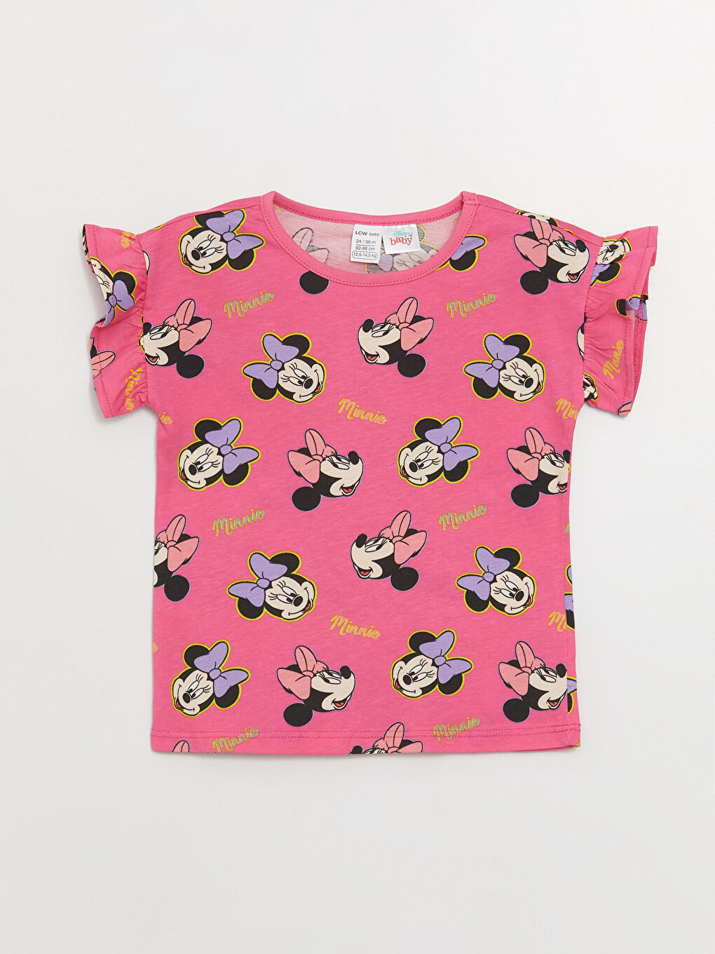 Σετ Κοντό Πυτζάμας Στρογγυλή Λαιμόκοψη Minnie Mouse Εκτυπωμένο για Μωρά Κορίτσια-1