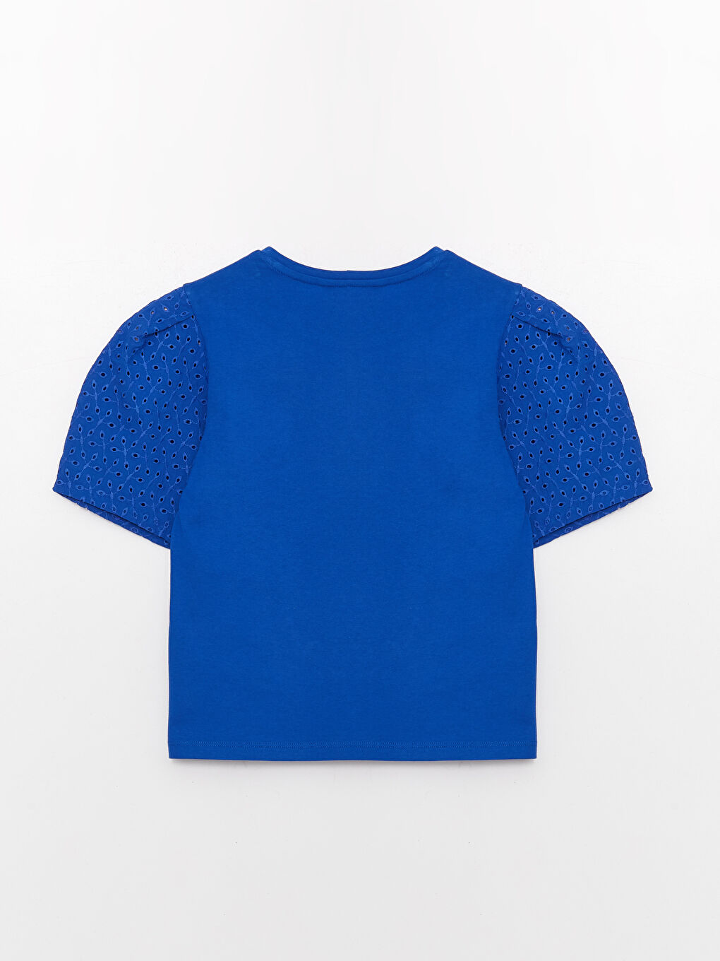 Crew Neck Embroidered Short Sleeve Women's T-Shirt-6