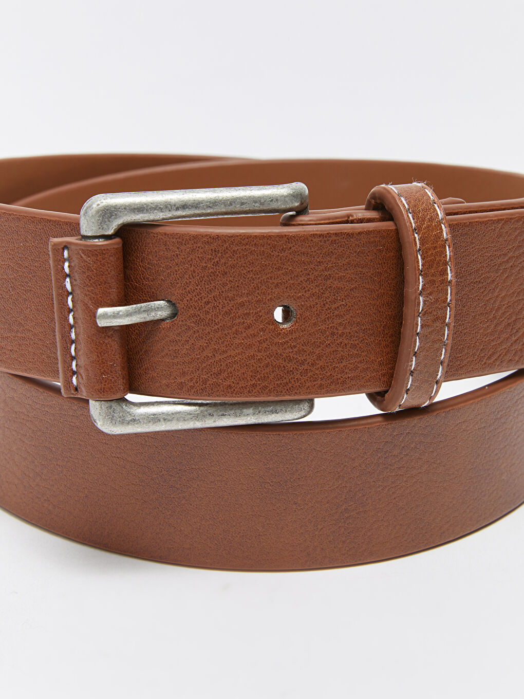 Kahverengi Deri Görünümlü Erkek Kemer-3