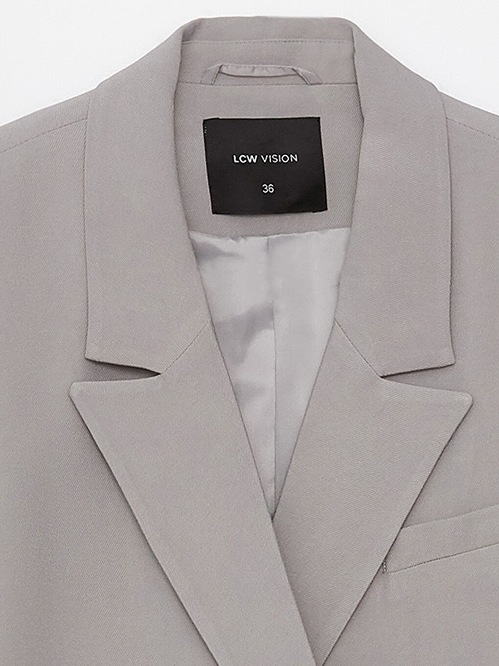 Plain Long Sleeve Crop Women's Blazer Jacket-7