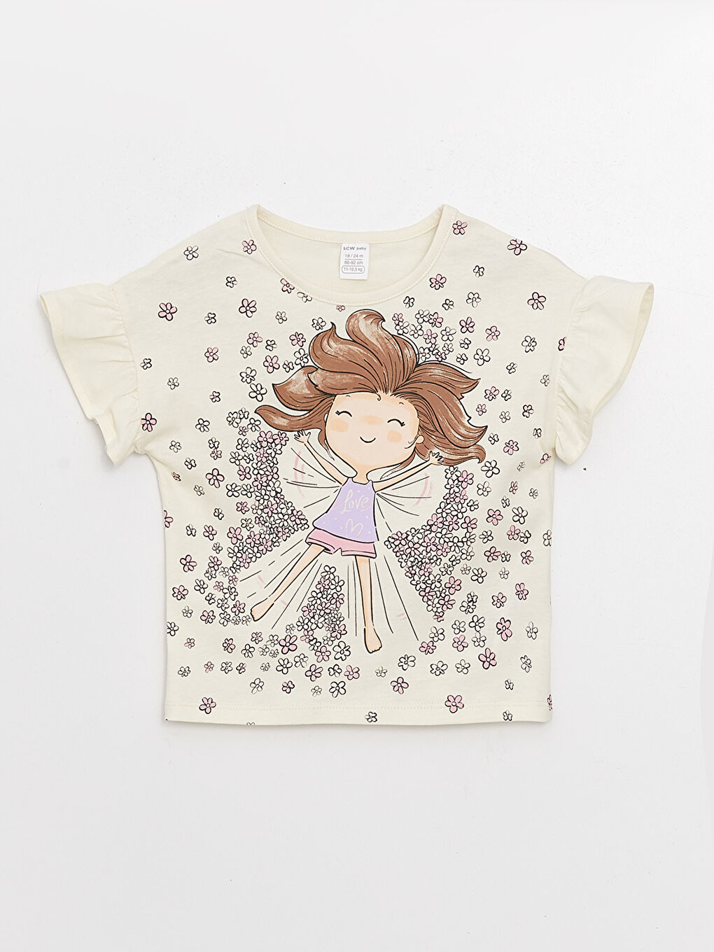 Blouse à Manches Courtes Col Rond Imprimée et Leggings Lot de 2 pour Bébé Fille-1