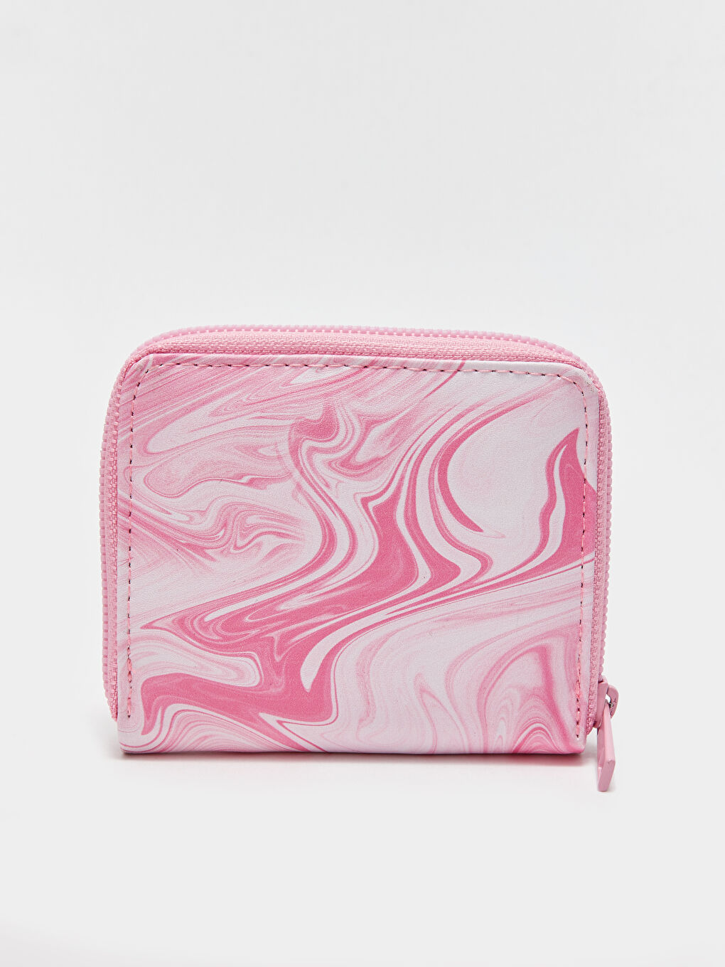 Pembe Deri Görünümlü Desenli Kız Çocuk Cüzdan-2