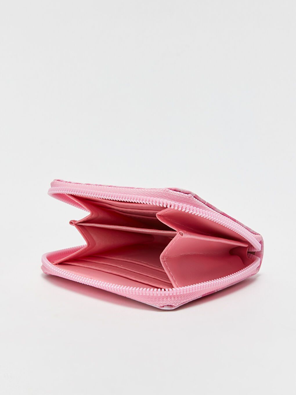 Pembe Deri Görünümlü Desenli Kız Çocuk Cüzdan-4