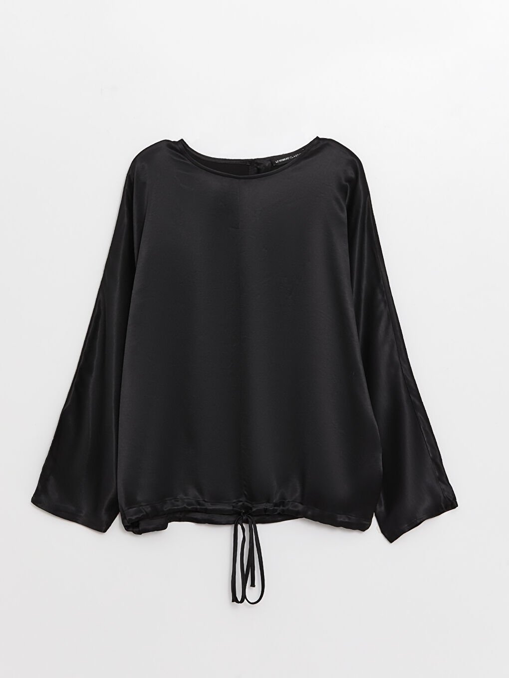 LC Waikiki Women's Crew Neck Straight Long Sleeve Satin Blouse -S3GD36Z8-CVL