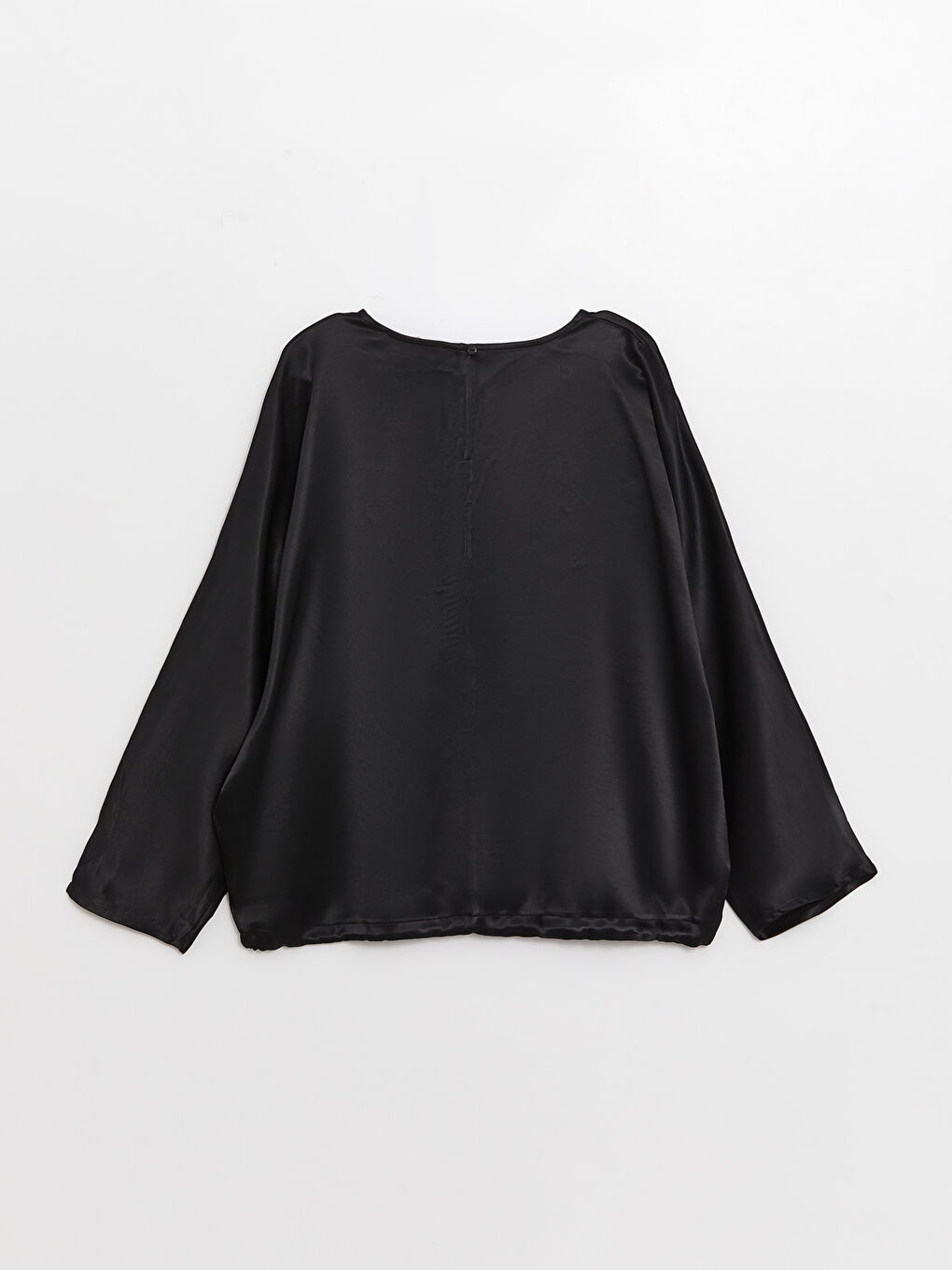 LC Waikiki Women's Crew Neck Straight Long Sleeve Satin Blouse -S3GD36Z8-CVL