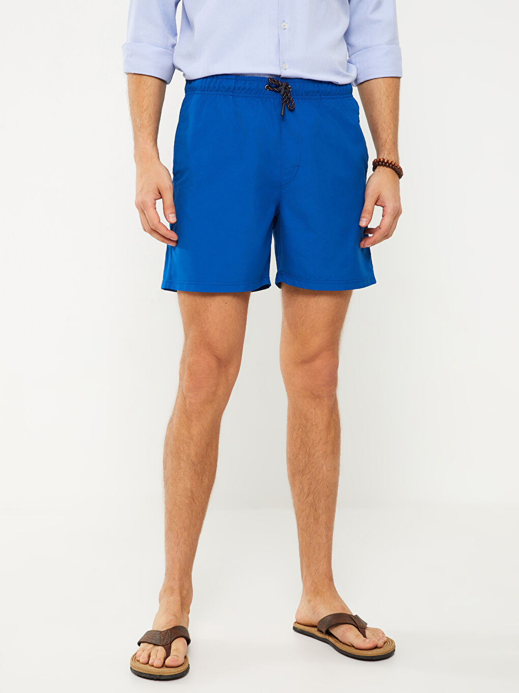 LCW ECO Mavi Kısa Boy Basic Erkek Deniz Şortu - 3
