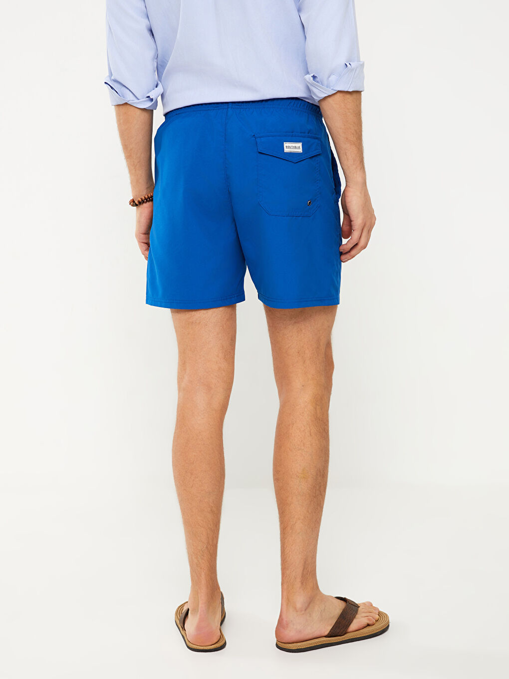 LCW ECO Mavi Kısa Boy Basic Erkek Deniz Şortu - 4