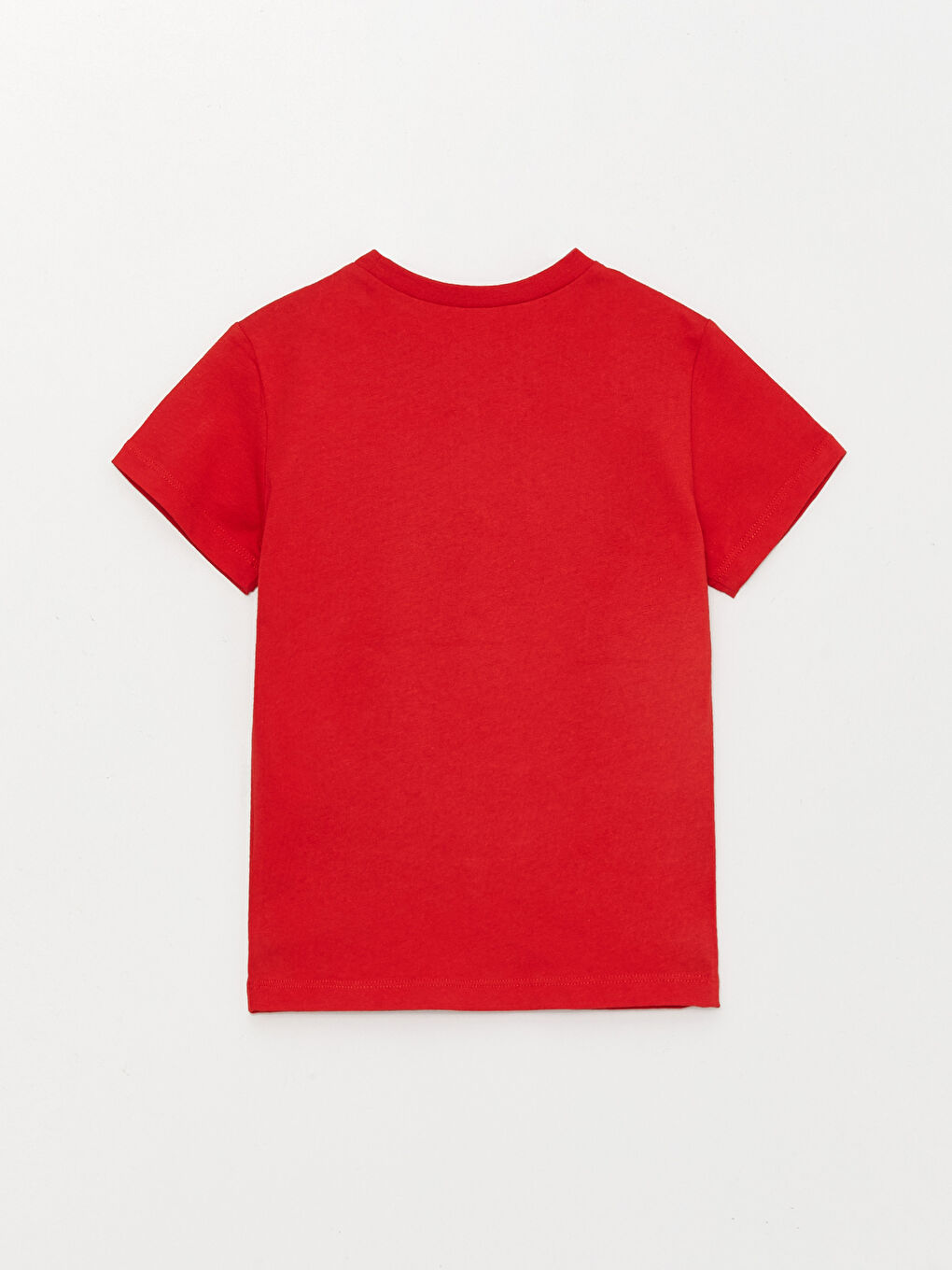 Kırmızı Bisiklet Yaka Kısa Kollu Nostaljik Maymun Baskılı Erkek Bebek Tişört-1