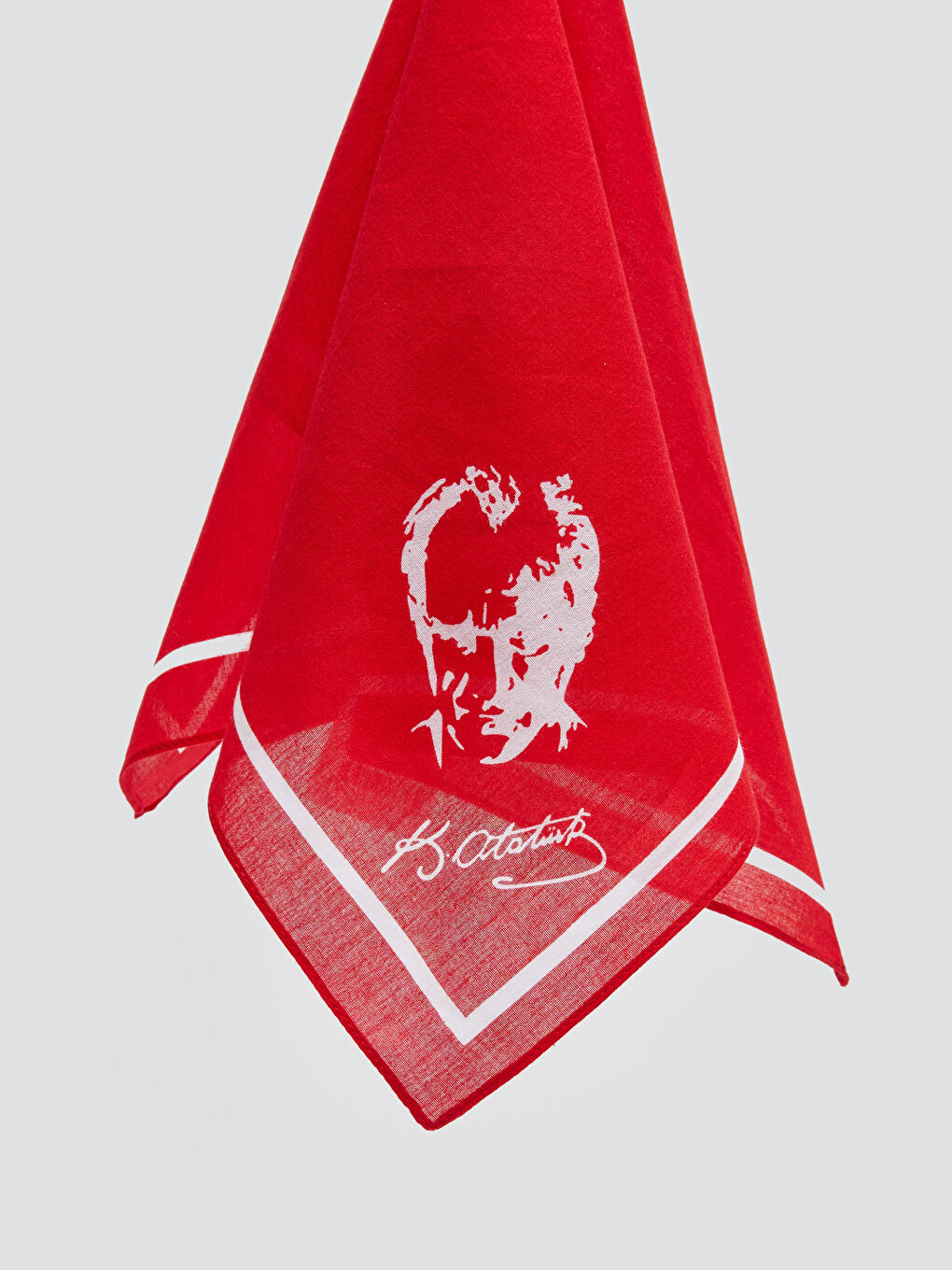 Kırmızı Atatürk Baskılı Erkek Çocuk Bandana-5