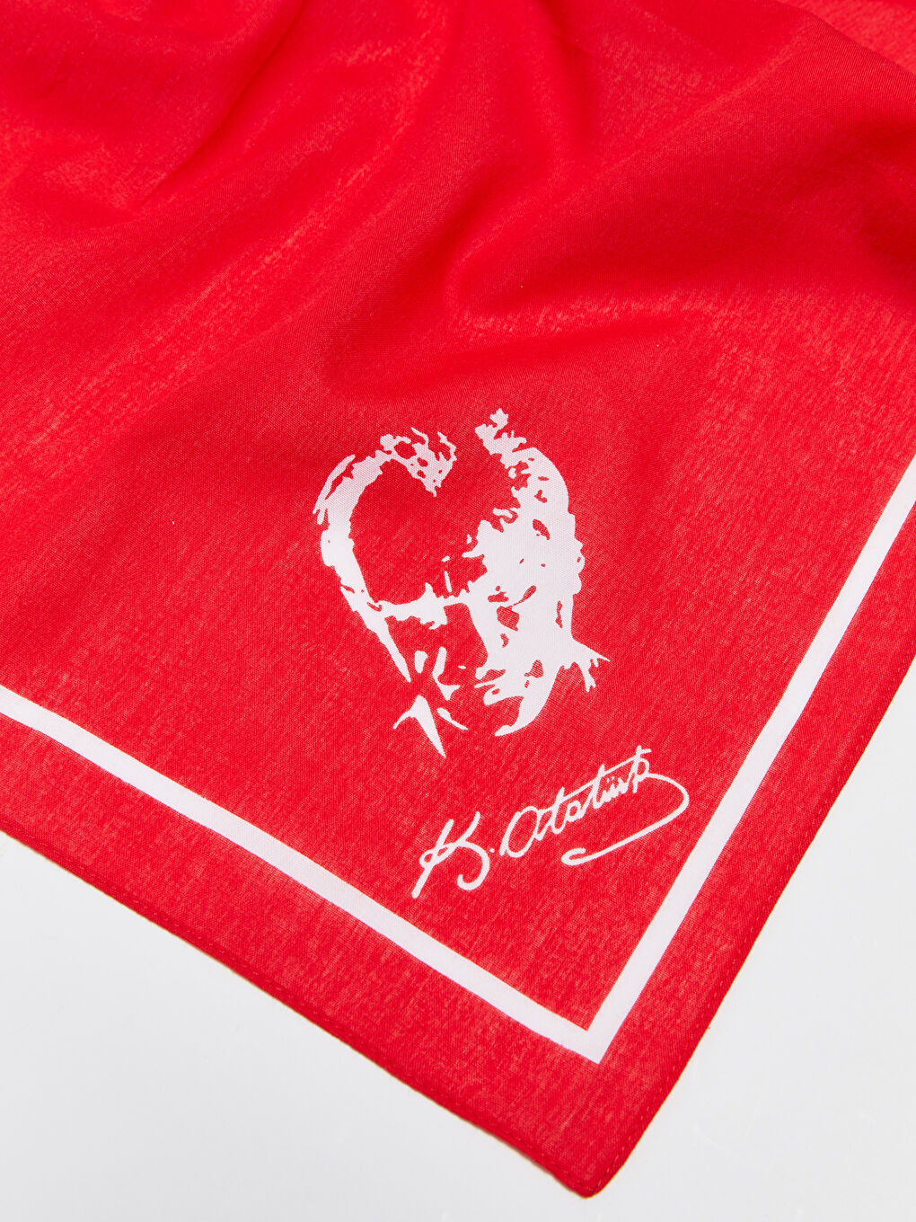 Kırmızı Atatürk Baskılı Erkek Çocuk Bandana-6