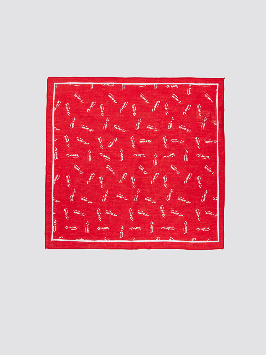 Kırmızı Desenli Dokuma Erkek Çocuk Bandana-3