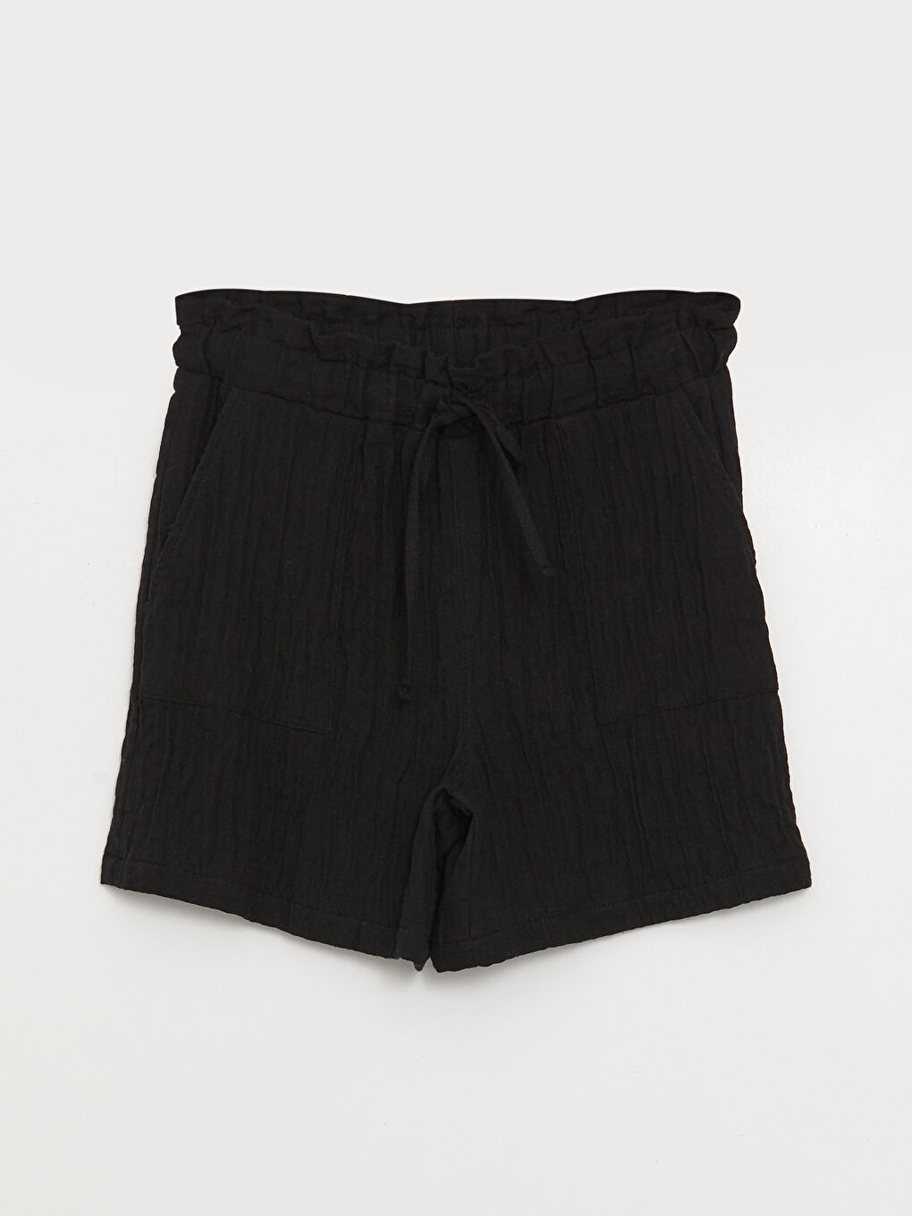 Elastic Waist Comfortable Fit Plain Muslin Women's Shorts -S3GD92Z8-CVL